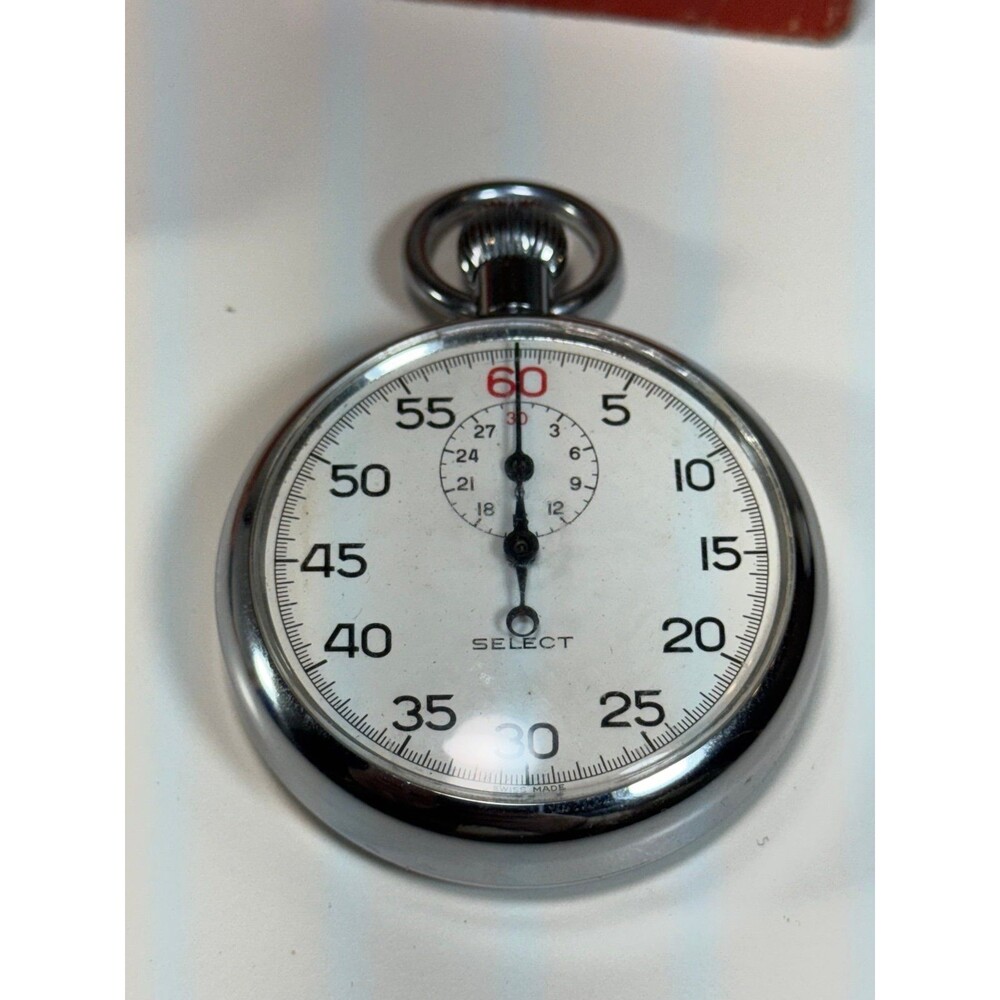 Vintage Nice Select Stopwatch 1/5 Swiss Made Tested Working - Picture 2 of 5